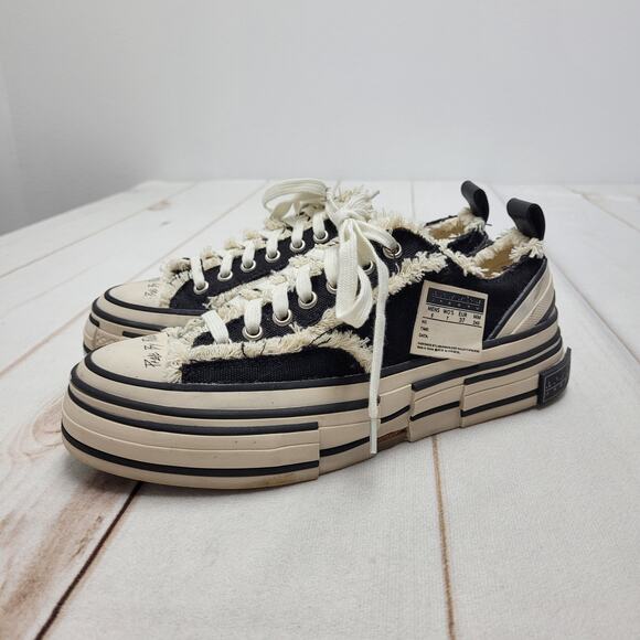 Black tiered platform sneaker shoes avant garde - Picture 1 of 9